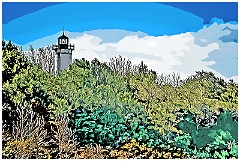 Long Island Head Light in Massachusetts - Digital Painting
